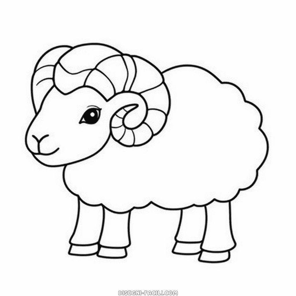 Disegno facile di ariete