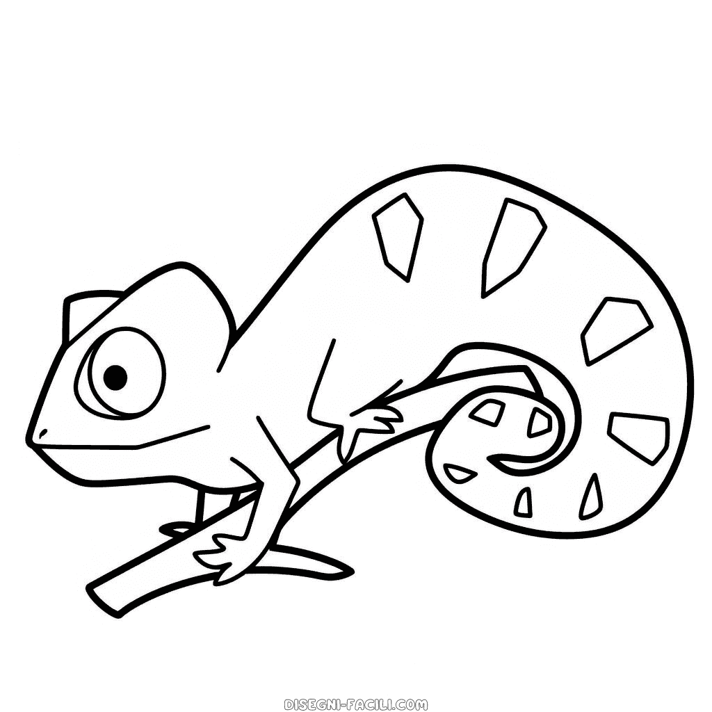 Disegno facile di camaleonte