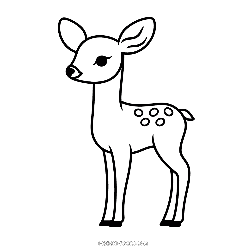 Disegno facile di capriolo
