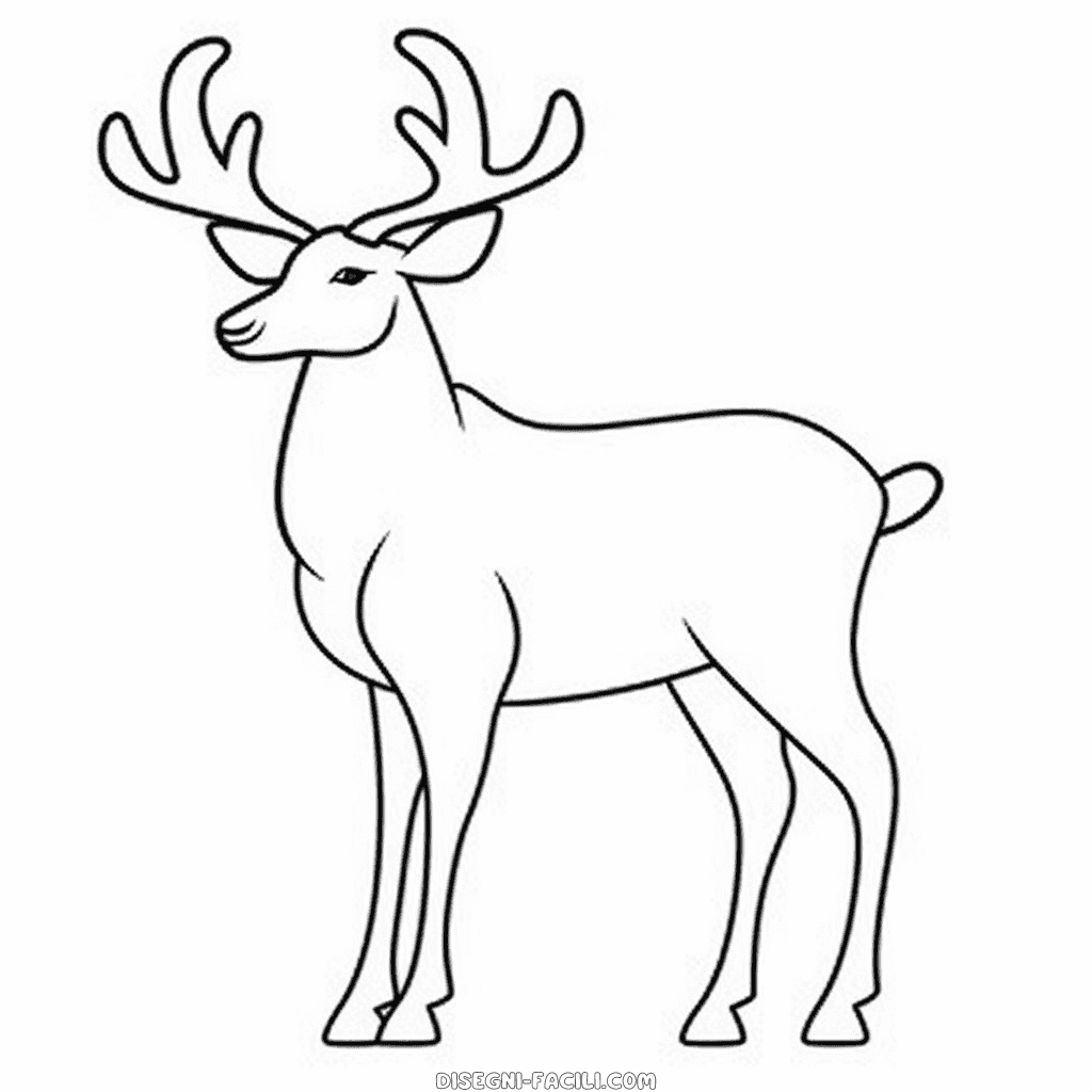 Disegno facile di caribù