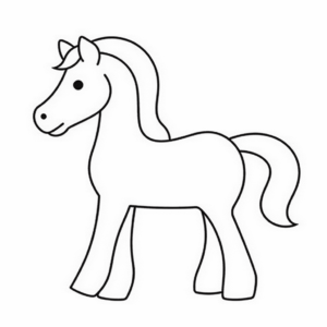 Disegno facile di cavallo