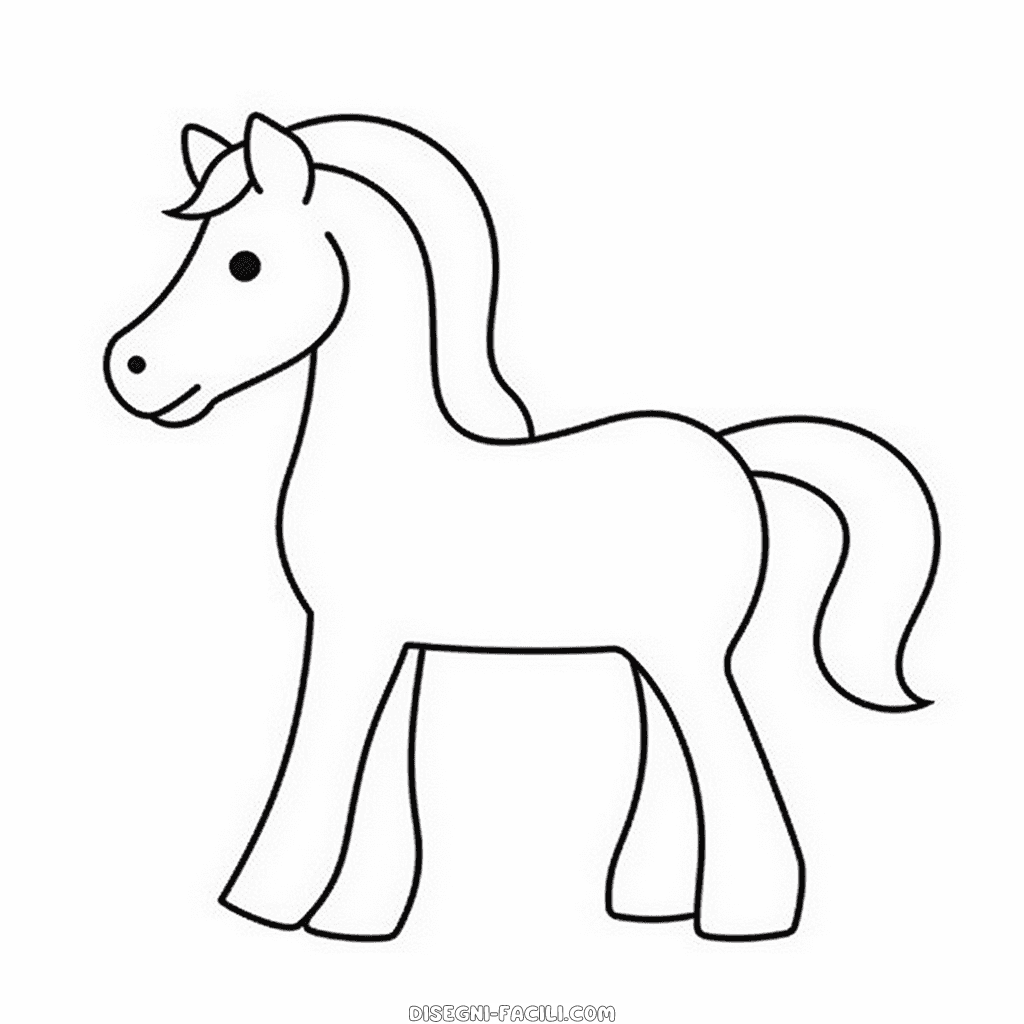 Disegno facile di cavallo