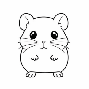 Disegno facile di criceto