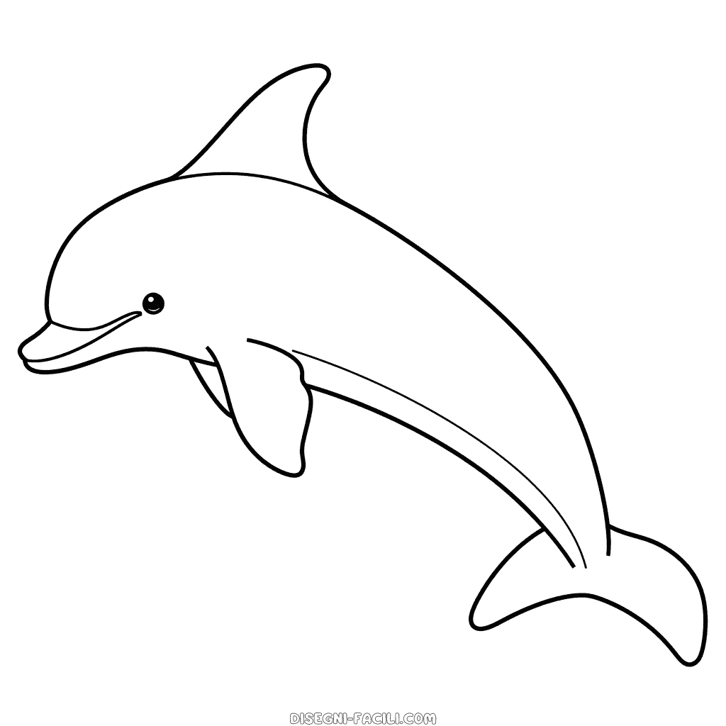 Disegno facile di delfino