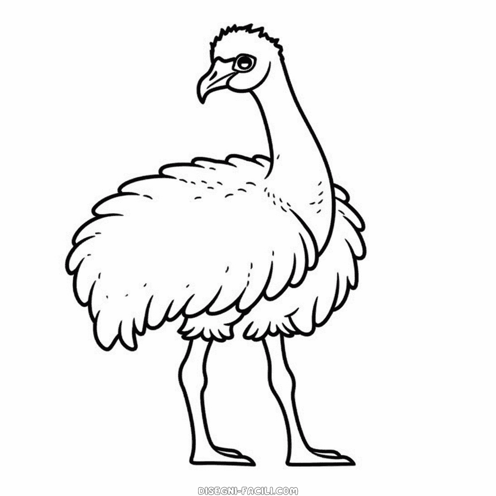 Disegno facile di emu