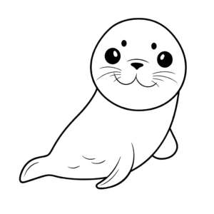 Disegno facile di foca