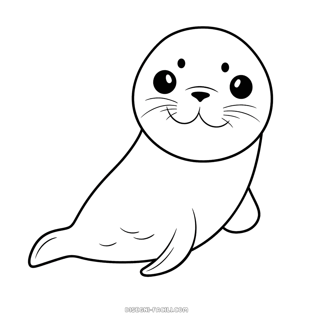 Disegno facile di foca