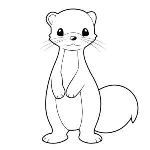 Disegno facile di furetto