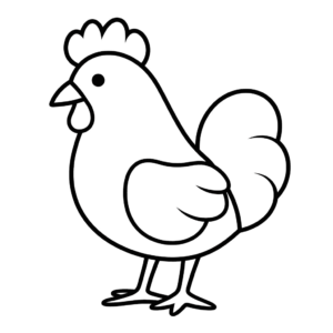 Disegno facile di gallo