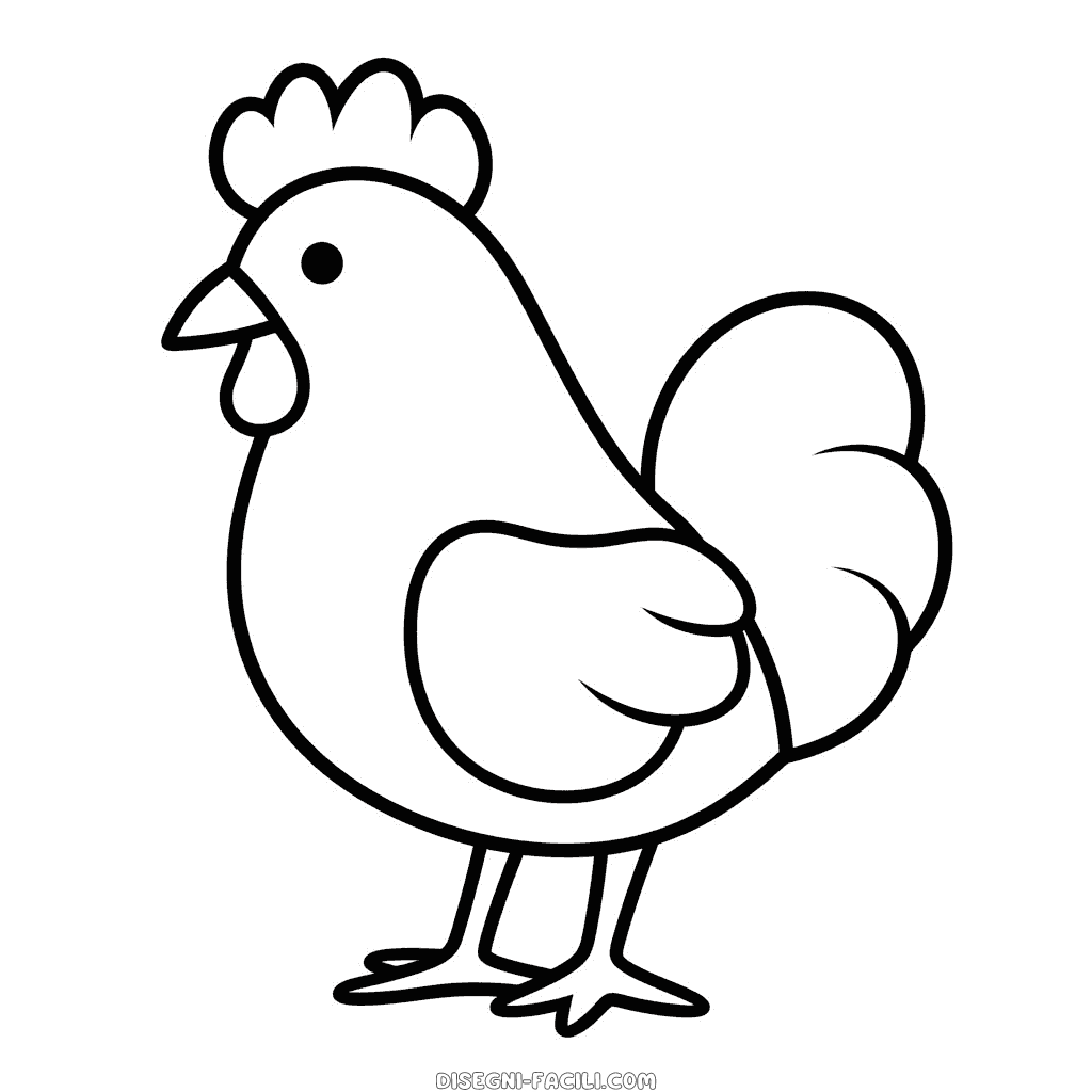 Disegno facile di gallo