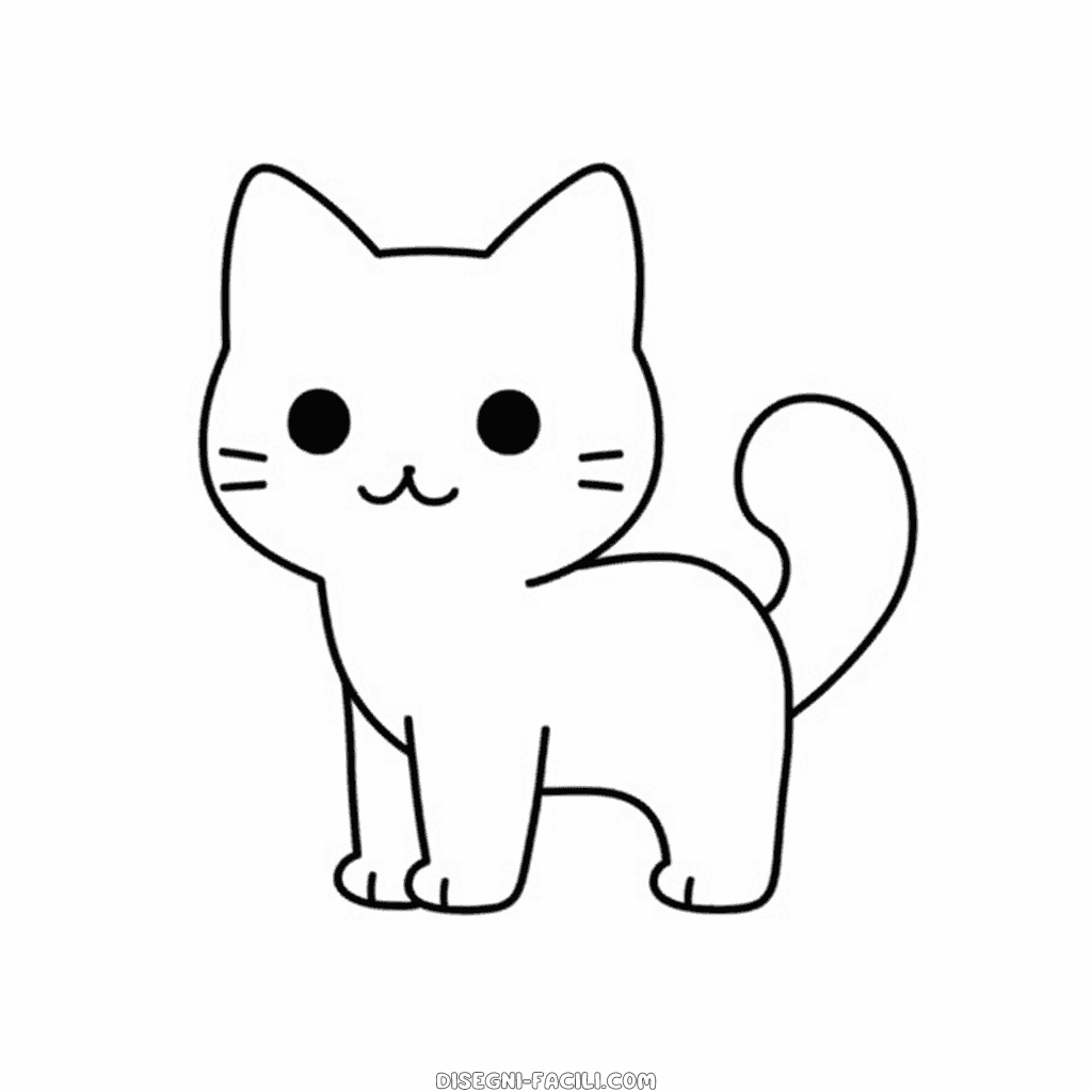 Disegno facile di gatto