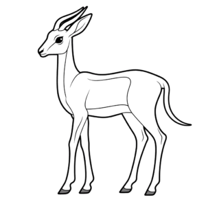 Disegno facile di gazzella