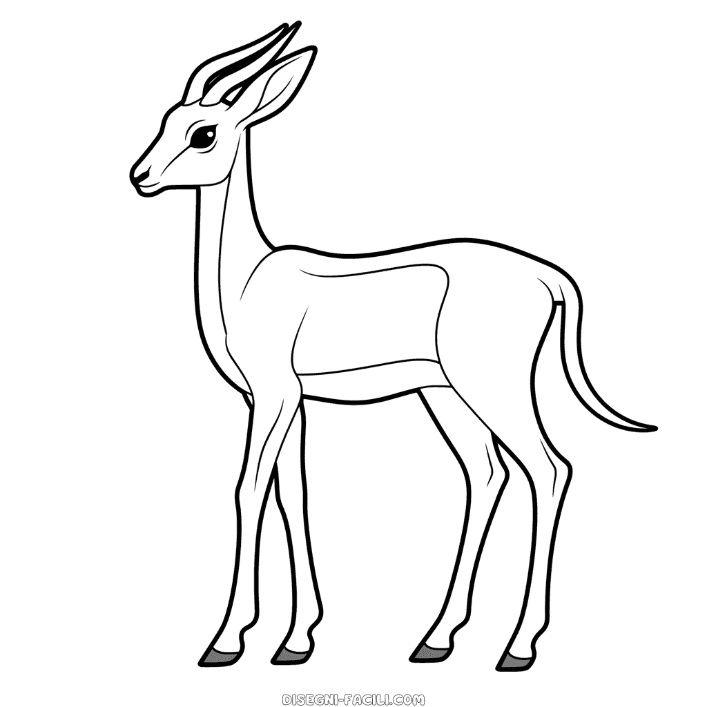 Disegno facile di gazzella