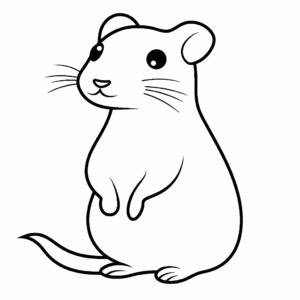 Disegno facile di gerbillo