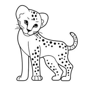 Disegno facile di ghepardo
