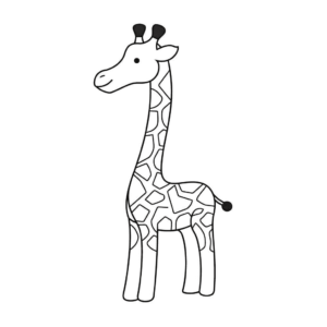 Disegno facile di giraffa
