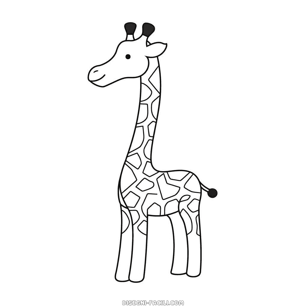 Disegno facile di giraffa