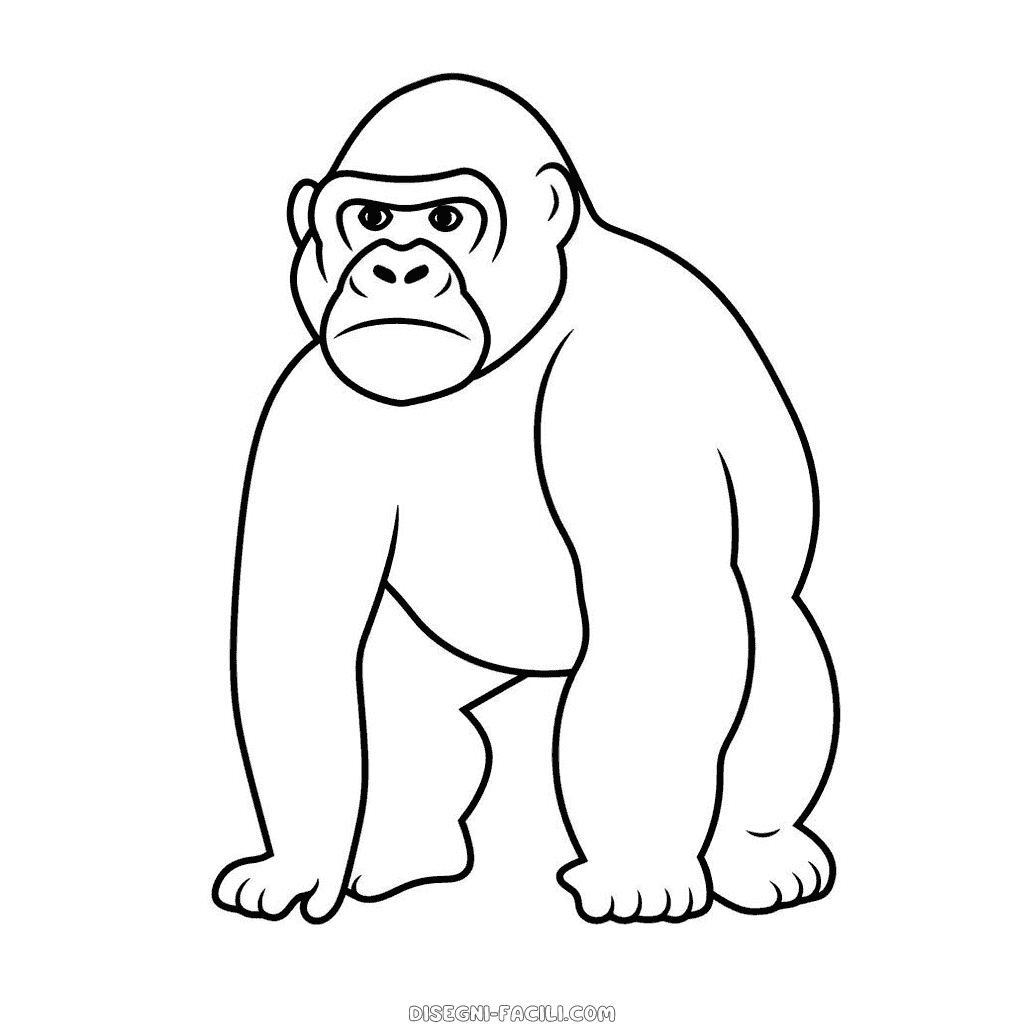 Disegno facile di gorilla