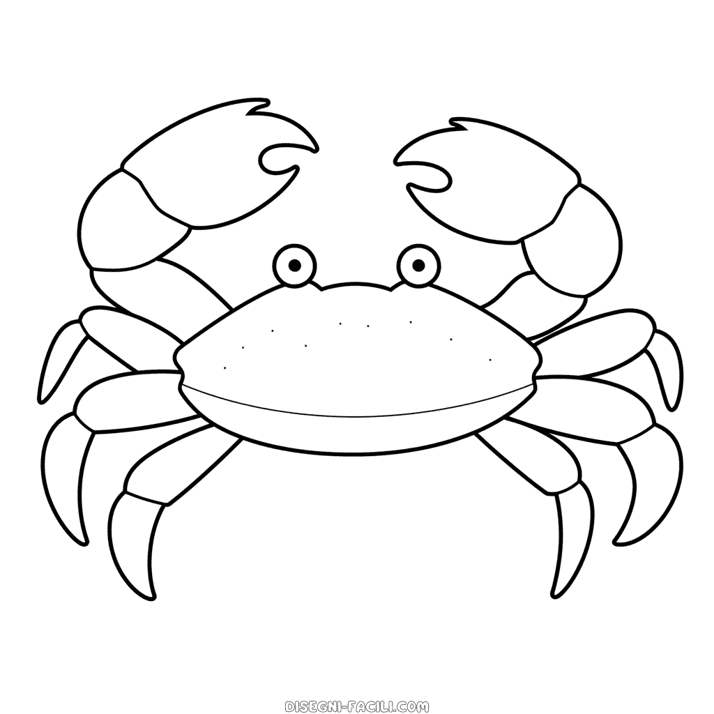 Disegno facile di granchio