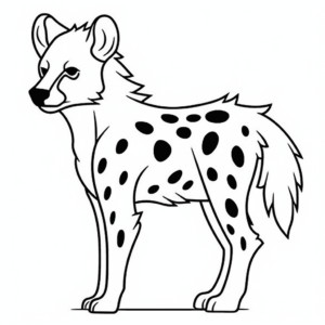 Disegno facile di iena