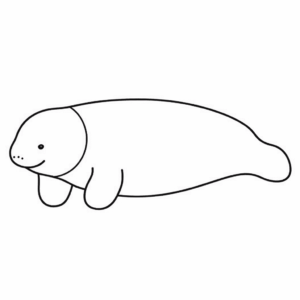 Disegno facile di lamantino