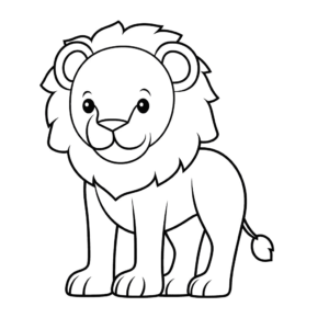 Disegno facile di leone