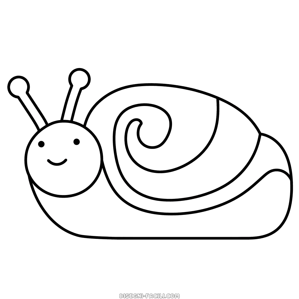 Disegno facile di lumaca