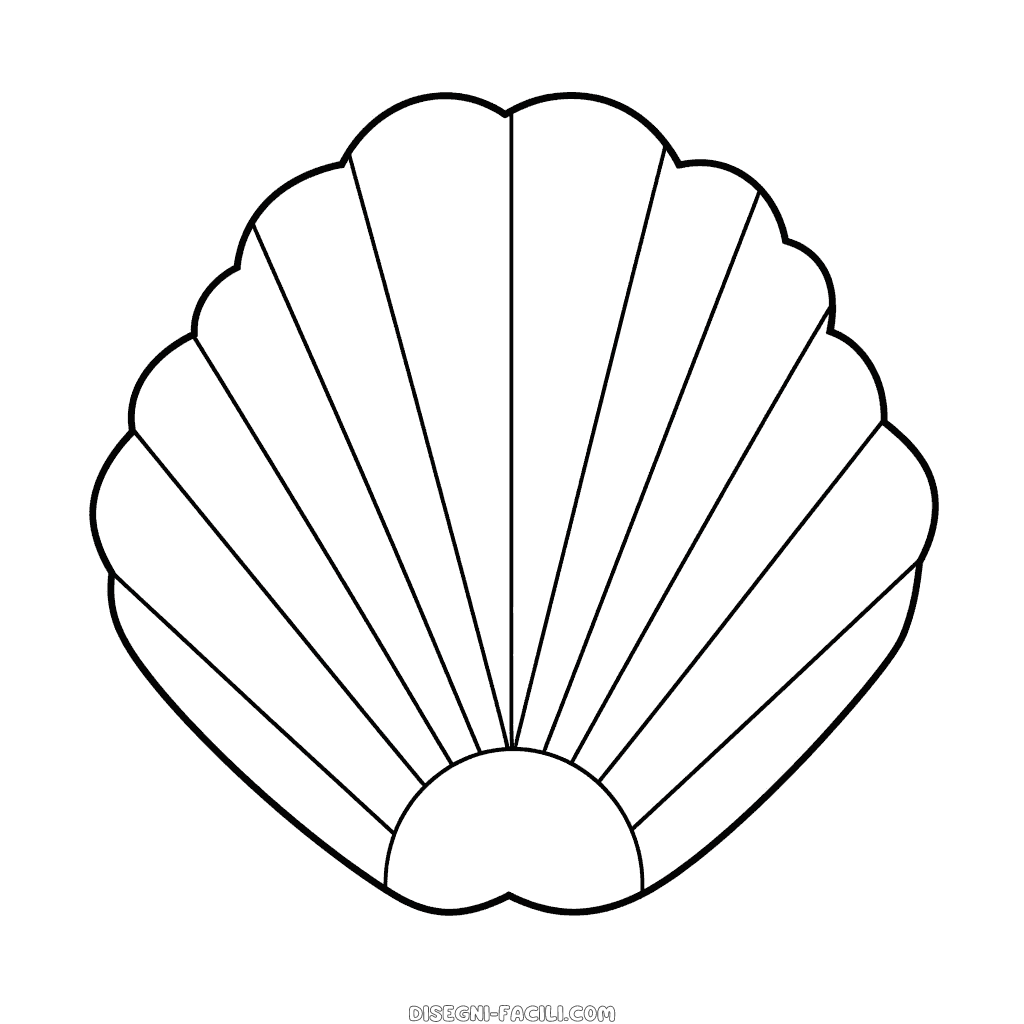Disegno facile di mollusco