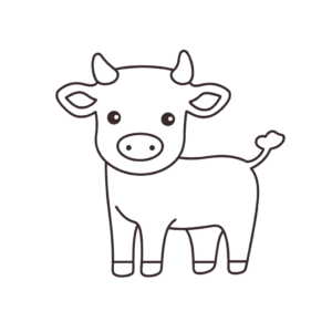 Disegno facile di mucca
