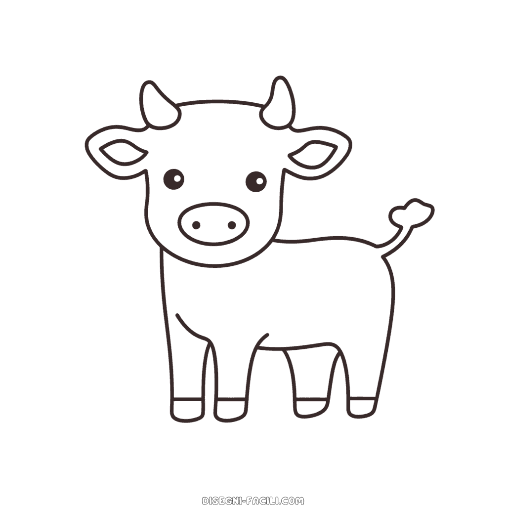 Disegno facile di mucca