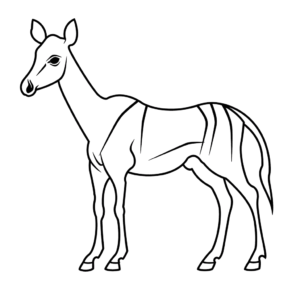 Disegno facile di okapi