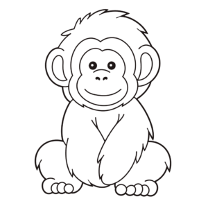 Disegno facile di orangutan