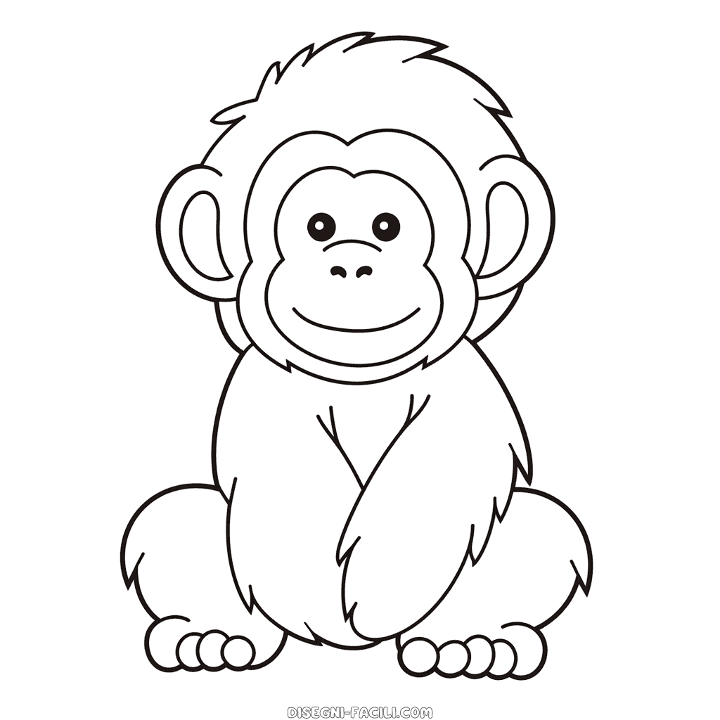 Disegno facile di orangutan