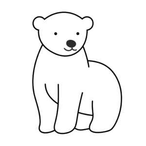 Disegno facile di orso polare
