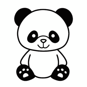 Disegno facile di panda