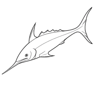 Disegno facile di pesce spada