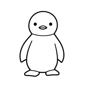 Disegno facile di pinguino