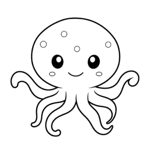 Disegno facile di polpo