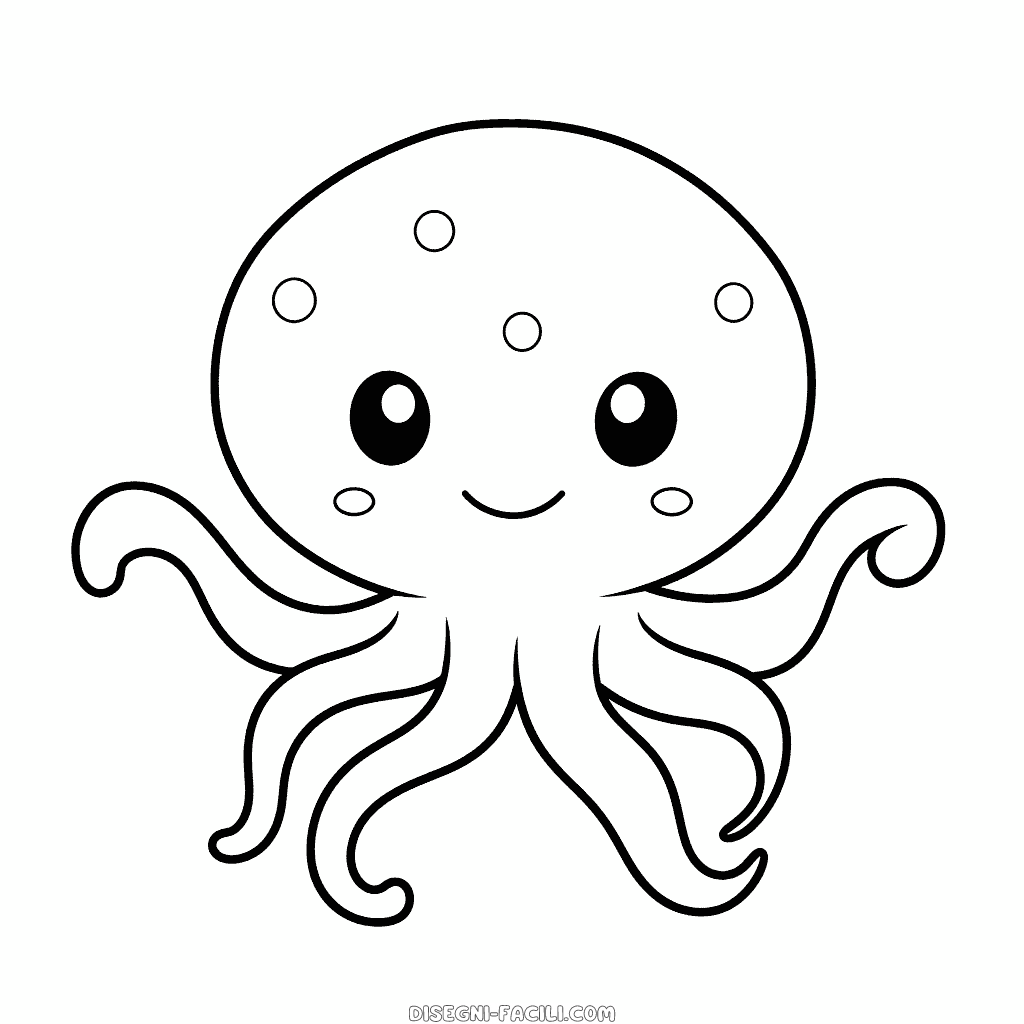 Disegno facile di polpo