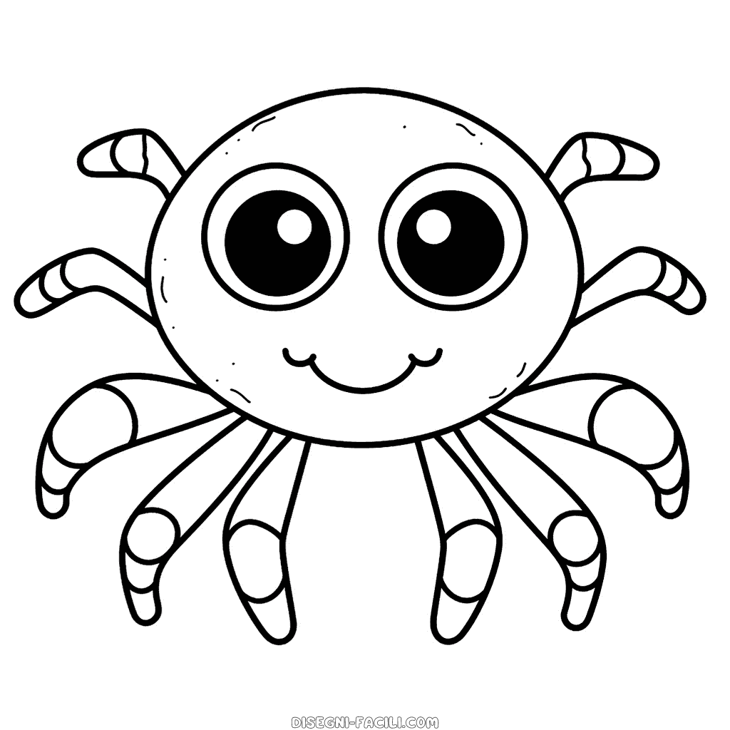 Disegno facile di ragno