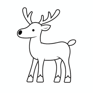 Disegno facile di renna