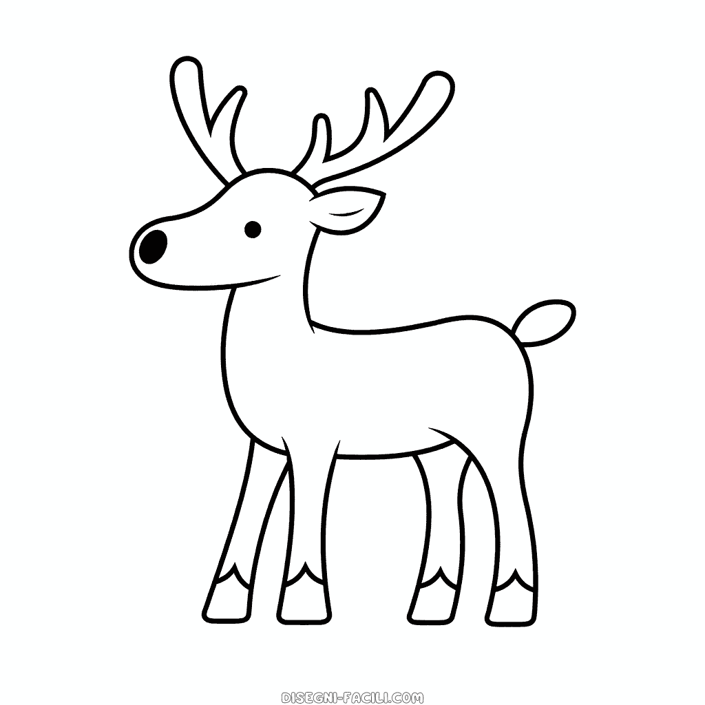 Disegno facile di renna