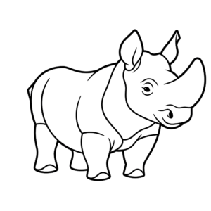Disegno facile di rinoceronte