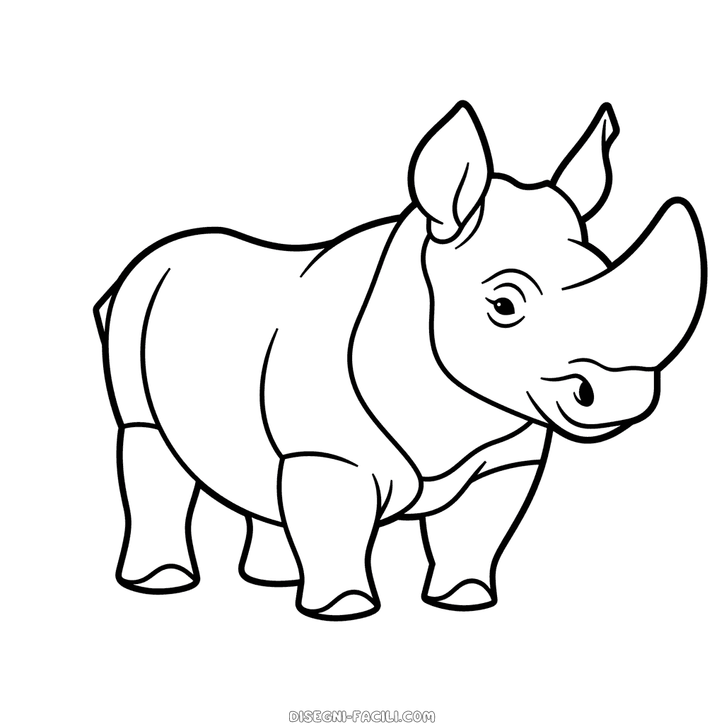 Disegno facile di rinoceronte