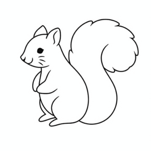 Disegno facile di scoiattolo