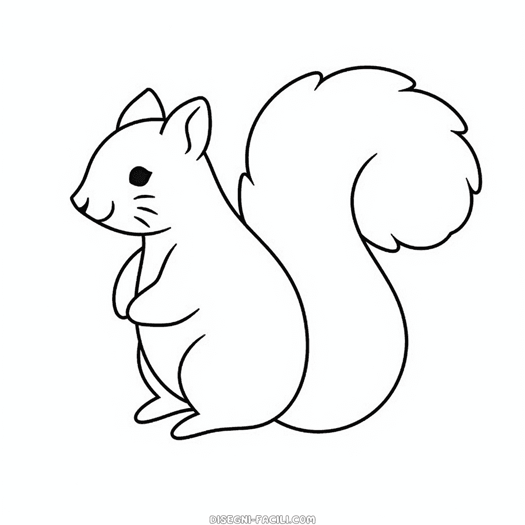Disegno facile di scoiattolo