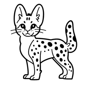 Disegno facile di serval