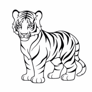 Disegno facile di tigre
