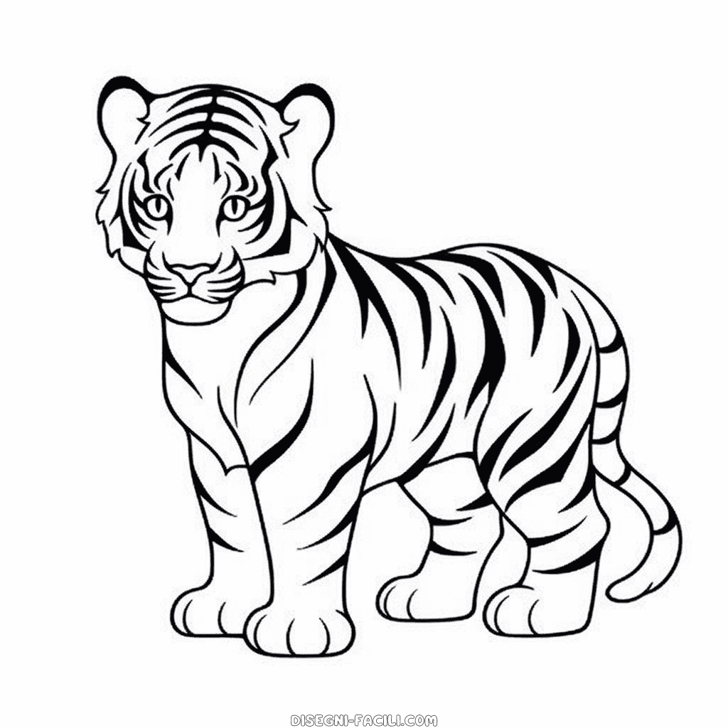 Disegno facile di tigre