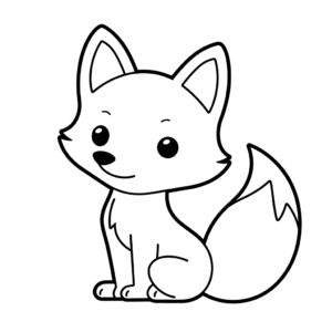 Disegno facile di volpe rossa